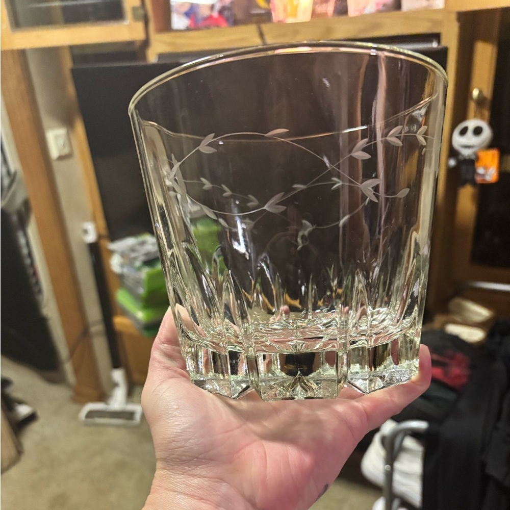 The product shown is a vintage Princess House Heritage crystal ice bucket.